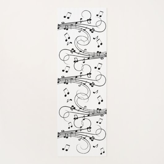 Fancy Muzieknoten Yogamat (Achterkant)