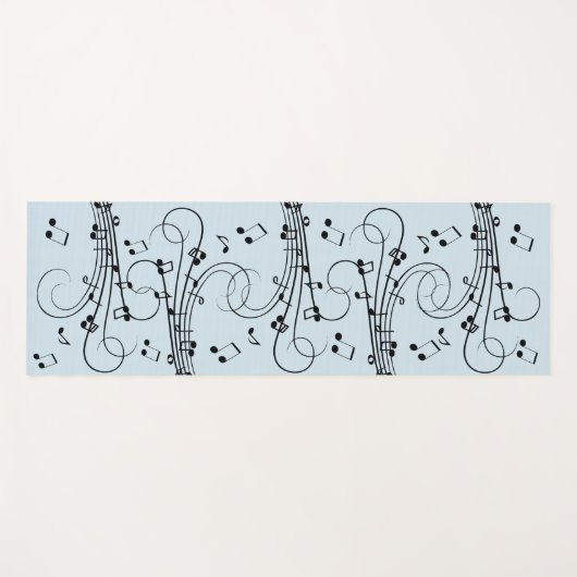Fancy Muzieknoten Yogamat (Voorkant (horizontaal))