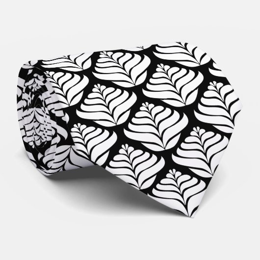 Fancy, naadloos leder patroon stropdas (Opgerold)