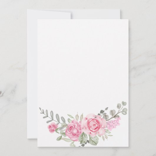 Fancy nail art bloemenfeest Verjaardagsfeestuitnod Kaart (Achterkant)