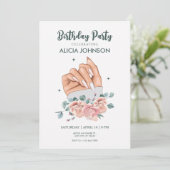 Fancy nail art Verjaardagsuitnodiging Kaart (Staand voorkant)