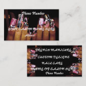 FANCY NAIL BUSINESS CARD TEMPLATE NAIL SALON VISITEKAARTJE (Voorkant / Achterkant)