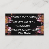 FANCY NAIL BUSINESS CARD TEMPLATE NAIL SALON VISITEKAARTJE (Achterkant)