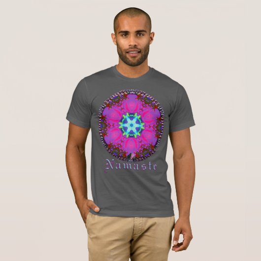 Fancy Namaste Kaleidoscoop T-shirt (Voorkant volledig)