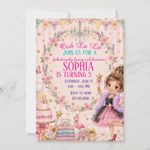 Fancy Nancy verjaardagsuitnodiging Kaart