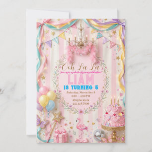 Fancy Nancy verjaardagsuitnodiging Roze Prinses Kaart