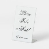 Fancy "Neem alsjeblieft een stoel!" Reclamebord Met Voetstuk (Voorkant)