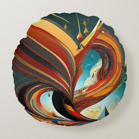 Fancy nieuwste ontwerp afgedrukt rond kussen (Voorkant)