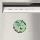 Fancy Notes Groen Muziekontwerp Magneet (Insitu (Vaatwasser))