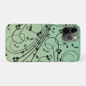 Fancy notities Groen muziekontwerp Case-Mate iPhone Case (Achterkant (horizontaal))