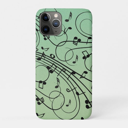 Fancy notities Groen muziekontwerp Case-Mate iPhone Case (Achterkant)