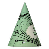 Fancy notities Groen muziekontwerp Feesthoedjes (Links)