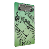 Fancy Notities Groen Muziekontwerp Mini Klembord (Schuin)