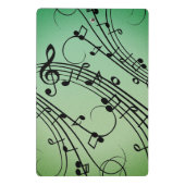 Fancy Notities Groen Muziekontwerp Mini Klembord (Achterkant)