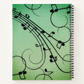 Fancy Notities Groen Muziekontwerp Notitieboek (Achterkant)