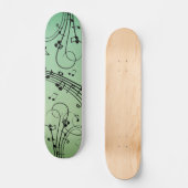 Fancy notities Groen muziekontwerp Persoonlijk Skateboard (Voorkant)
