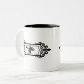 Fancy nr tweekleurige koffiemok (Voorkant links)