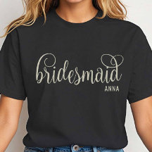 Fancy Off-White Script Bridesmaid Bachelorette