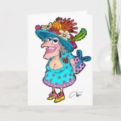 Fancy Old Lady Greeting Card Kaart (Voorkant)