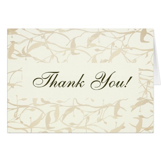 Fancy olievlek bedankt kaart (Voorkant Horizontaal)