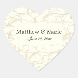 Fancy olievlek hart sticker