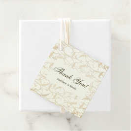 Fancy olievlek Hartelijk dank Bedankjes Labels