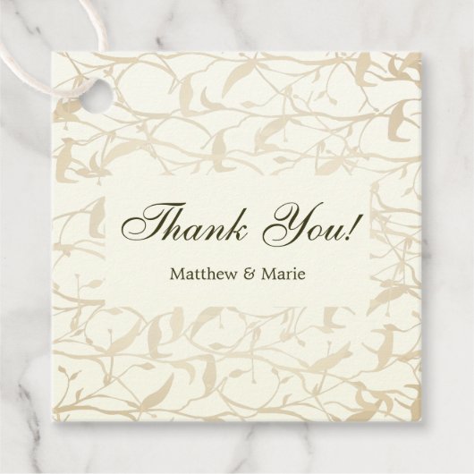 Fancy olievlek Hartelijk dank Bedankjes Labels (Voorkant)