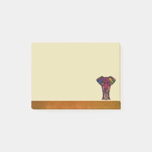 Fancy Olifant Design Vette felle kleuren Post-it® Notes (Voorkant)