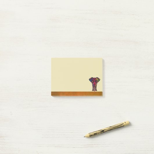 Fancy Olifant Design Vette felle kleuren Post-it® Notes (Op bureau)