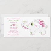 Fancy olifant voor de uitnodiging tot het Baby sho (Voorkant)