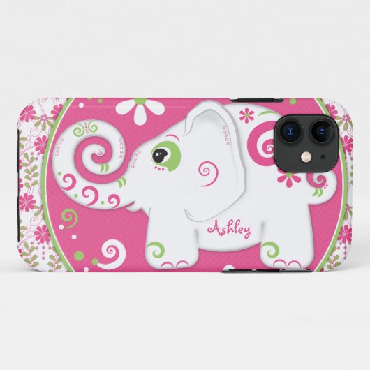 Fancy olifantenbloem Case-Mate iPhone case (Achterkant (horizontaal))