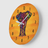 Fancy olifantenillustratie - decoratief patroon grote klok (Hoek)