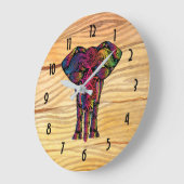 Fancy olifantenillustratie - decoratief patroon grote klok (Hoek)