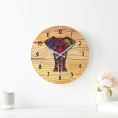 Fancy olifantenillustratie - decoratief patroon grote klok (Huis)