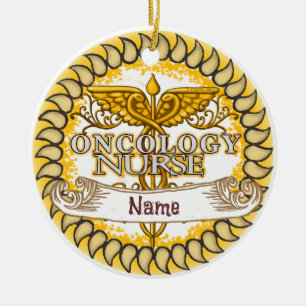 Fancy oncologieverpleegkundige keramisch ornament