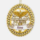 Fancy oncologieverpleegkundige keramisch ornament (Links)