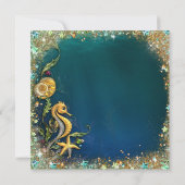 Fancy onder het Zee verjaardagsfeest Kaart (Achterkant)