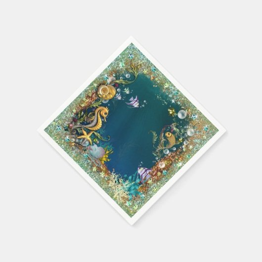 Fancy onder het Zee verjaardagsfeest Servetten (Hoek)