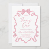 Fancy One Bow Coquette Verjaardag Kaart (Voorkant)