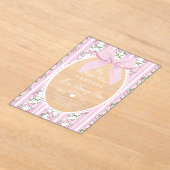 Fancy One Love Shack  Bow 1st Birthday Acryl Uitnodigingen (Laagn)