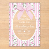 Fancy One Love Shack  Bow 1st Birthday Acryl Uitnodigingen (Voorkant)