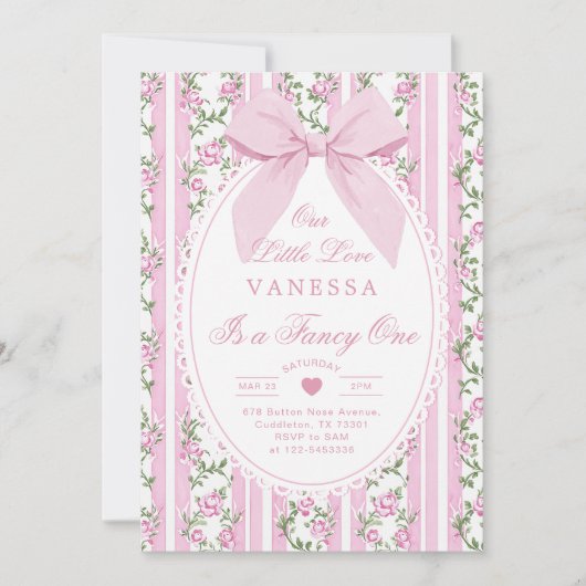 Fancy One Love Shack  Bow 1st Birthday Kaart (Voorkant)