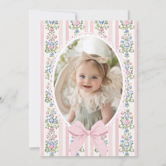 Fancy One Love Shack  Bow 1st Birthday Kaart (Achterkant)