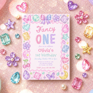 Fancy One Whimsical Edelsteen Sieraden 1e Verjaard Kaart