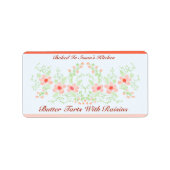 Fancy ontwerp met bloemen etiket (Voorkant)