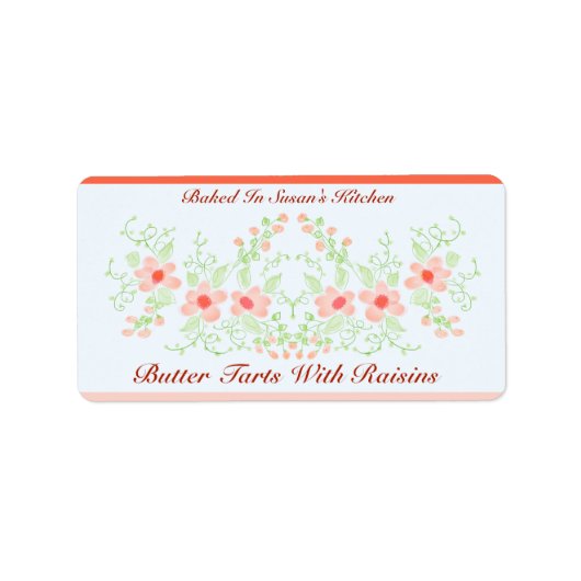 Fancy ontwerp met bloemen etiket (Voorkant)