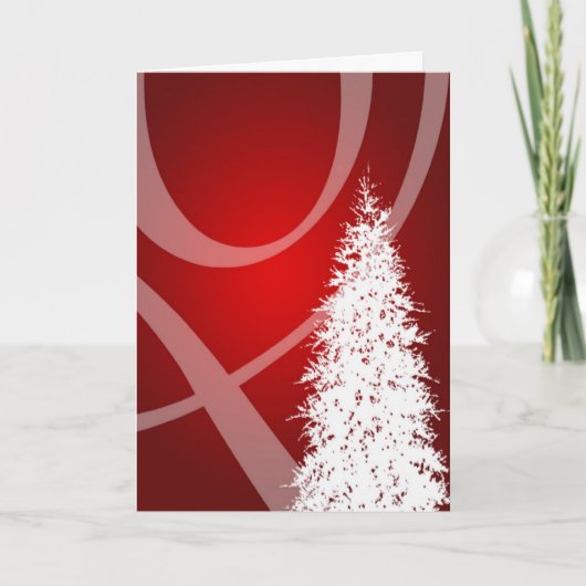 Fancy ontwerp voor Kerstmis met Swirl Tree-Feestda Feestdagen Kaart (Voorkant)