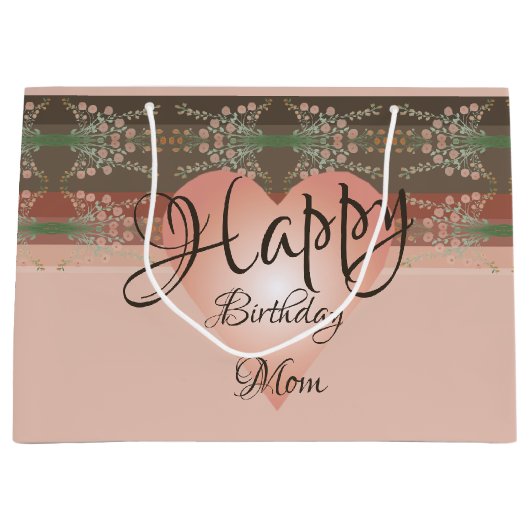 Fancy ontwerper Floral Paper Gift Bag Groot Cadeauzakje (Voorkant)