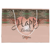 Fancy ontwerper Floral Paper Gift Bag Groot Cadeauzakje (Achterkant)