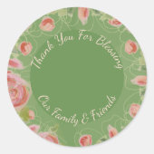 Fancy ontwerper Floral Ronde Sticker (Voorkant)